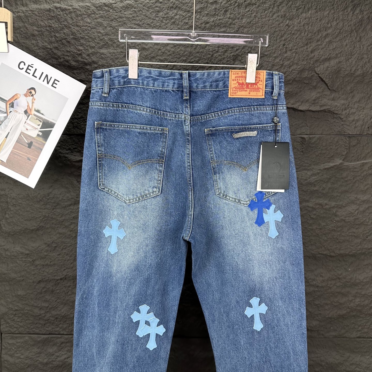 Chrome Hearts Couple Jeans Blue Couple Style