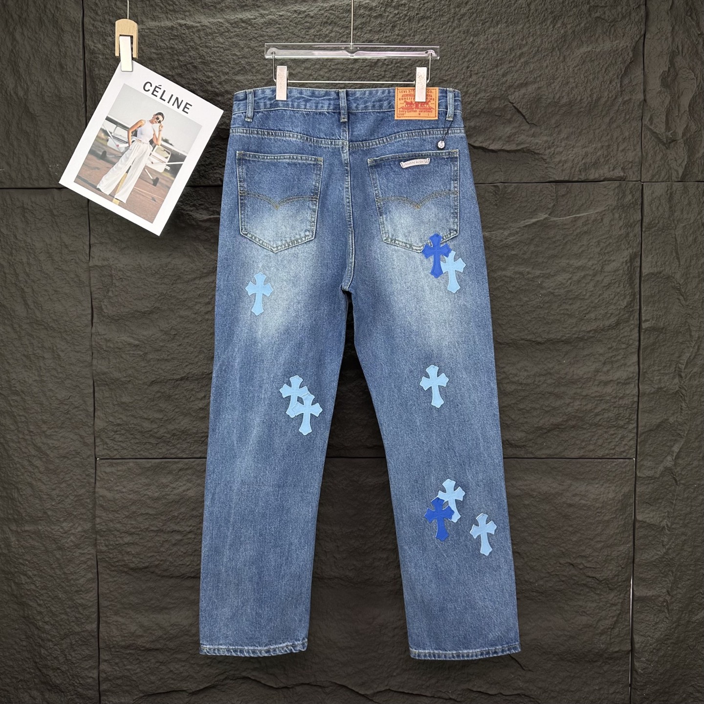 Chrome Hearts Couple Jeans Blue Couple Style