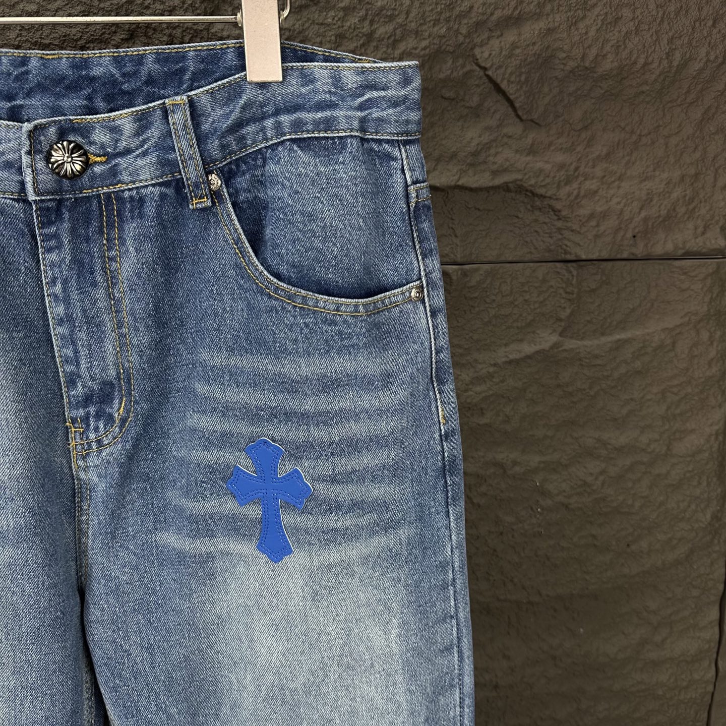 Chrome Hearts Couple Jeans Blue Couple Style