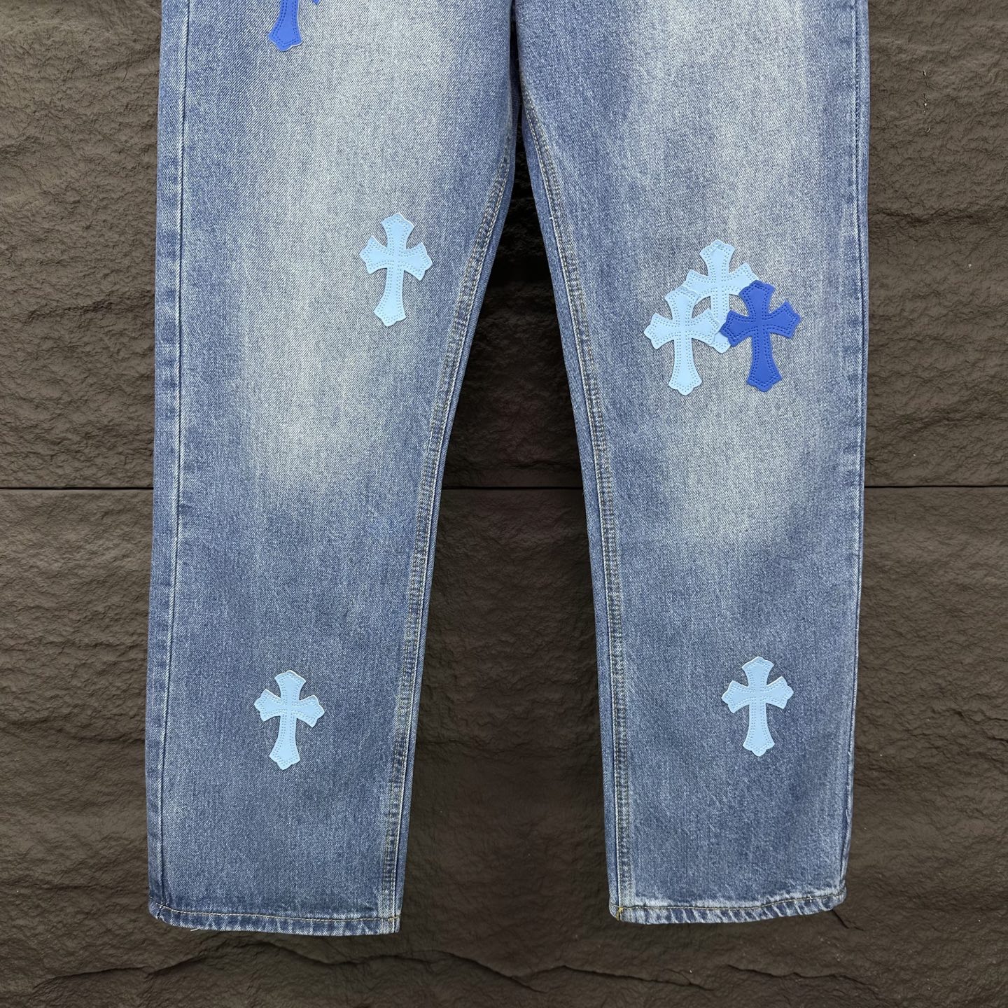 Chrome Hearts Couple Jeans Blue Couple Style