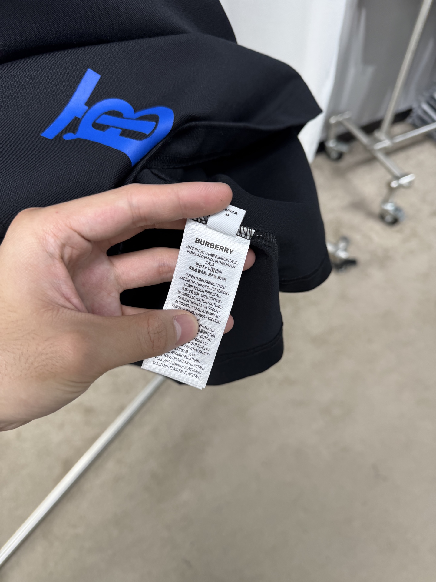 Burberry Basic Clothing Cotton Black S-l-xxl