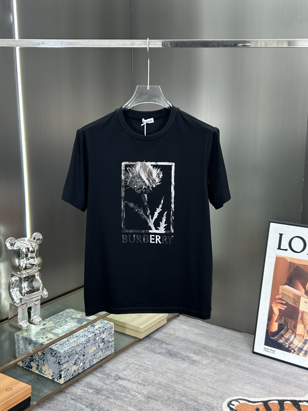 Burberry Basic Clothing Cotton Black Printed S-l-xl