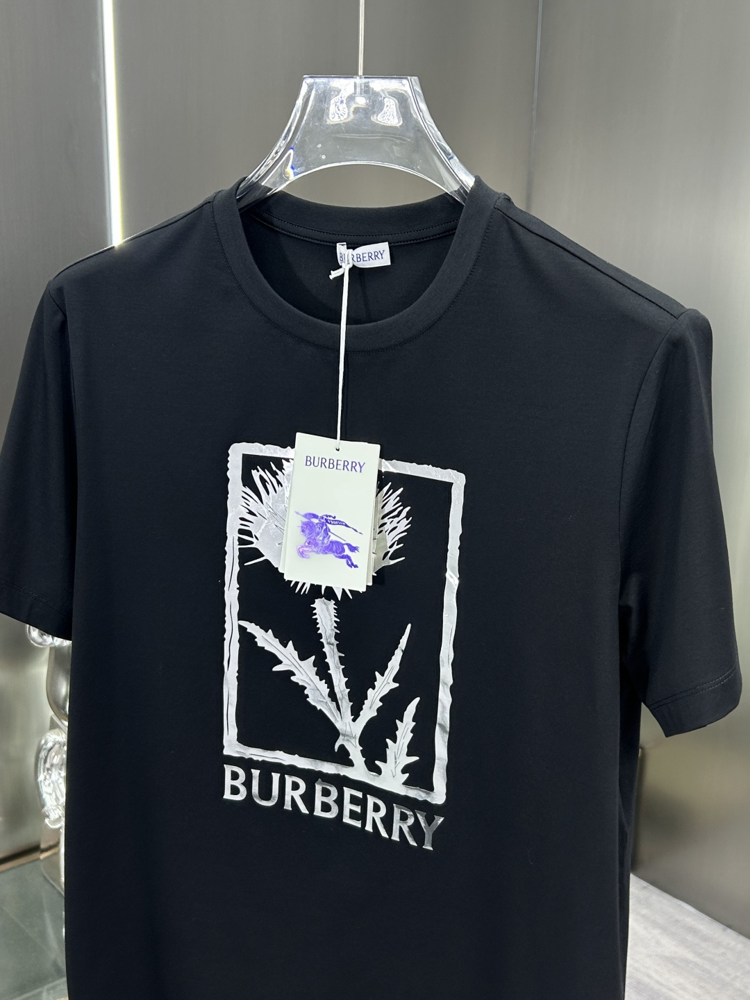 Burberry Basic Clothing Cotton Black Printed S-l-xl
