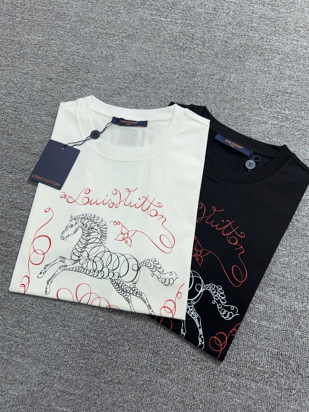 Louis Vuitton Basic Clothing Cotton Black Printed S-l-xl-xxxl