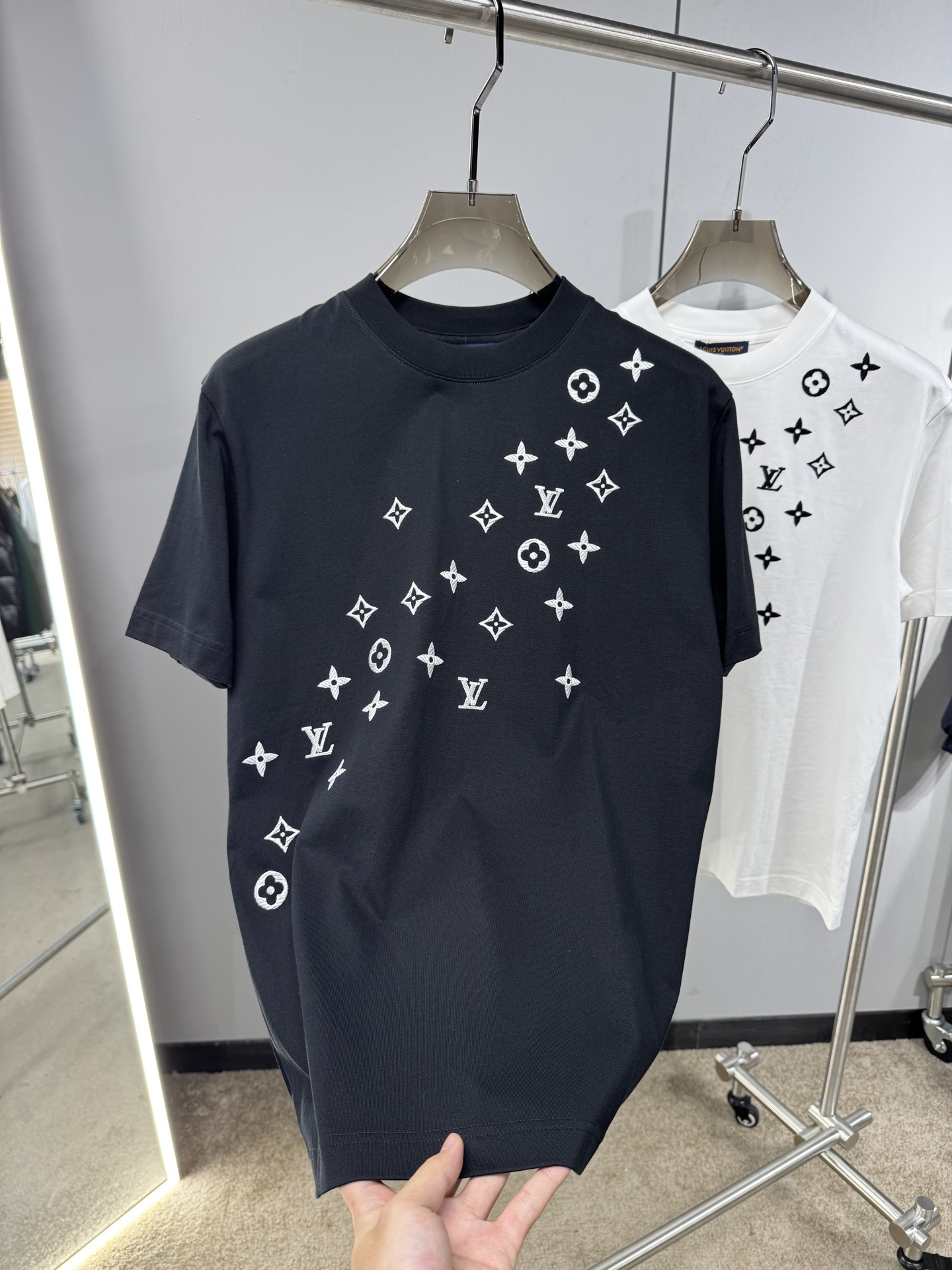 Louis Vuitton Basic Clothing Cotton Black S-l-xxl