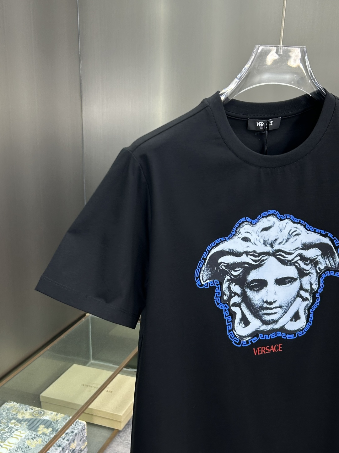 Versace Male Basic Clothing Cotton Black Printed S-xl