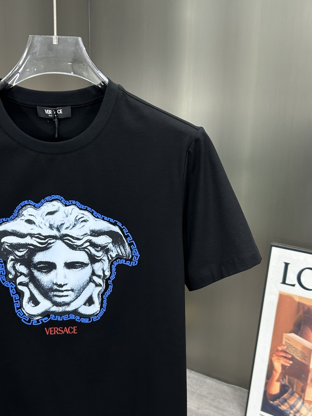 Versace Male Basic Clothing Cotton Black Printed S-xl