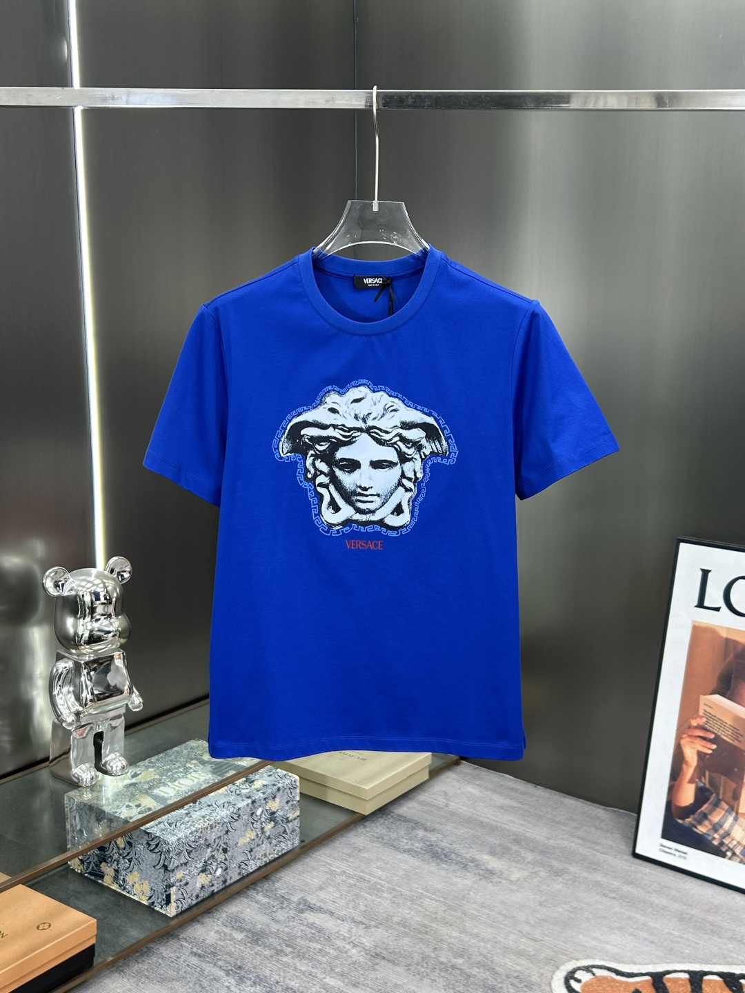 Versace Male Basic Clothing Cotton Black Printed S-xl