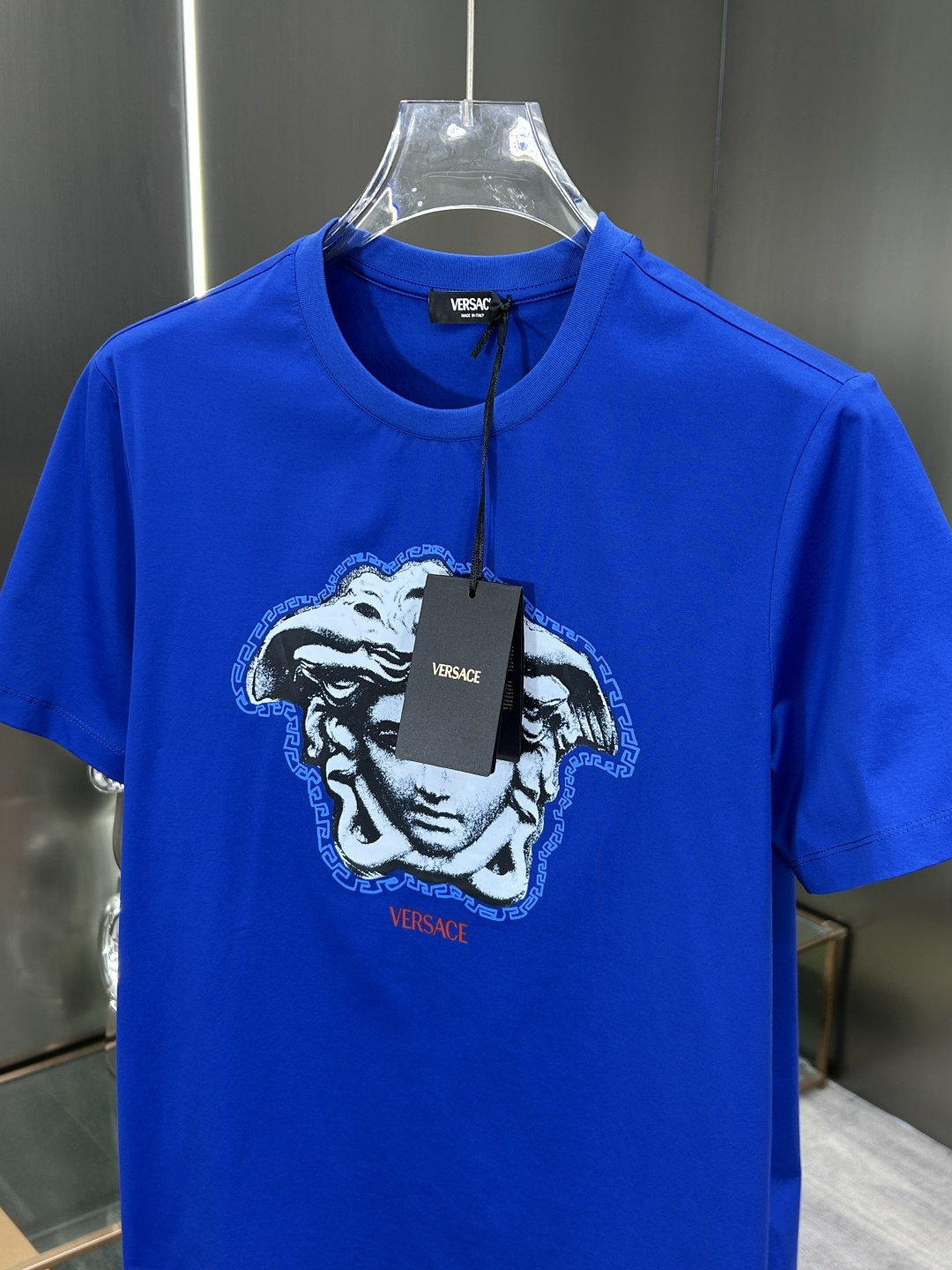 Versace Male Basic Clothing Cotton Black Printed S-xl