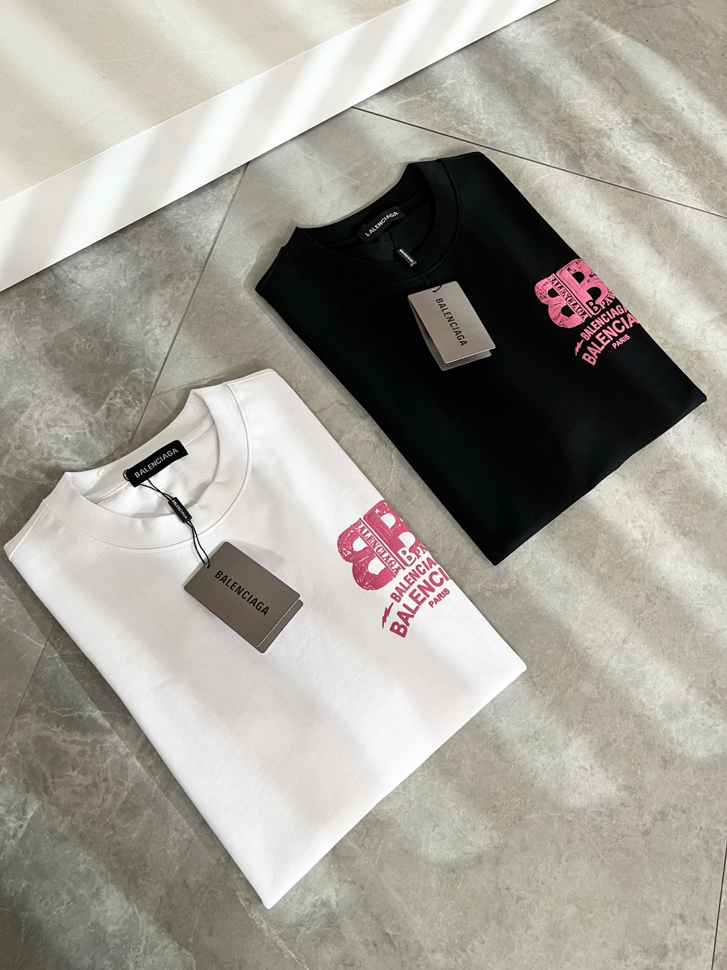 Balenciaga Couple Basic Clothing Cotton Printed M-l-xl