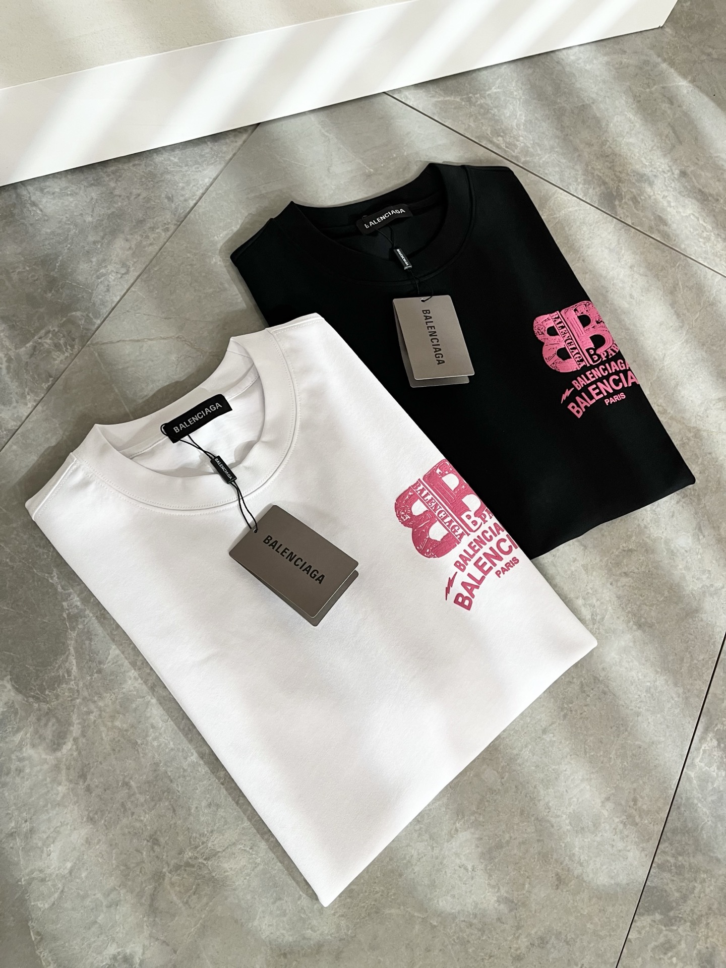 Balenciaga Couple Basic Clothing Cotton Printed M-l-xl