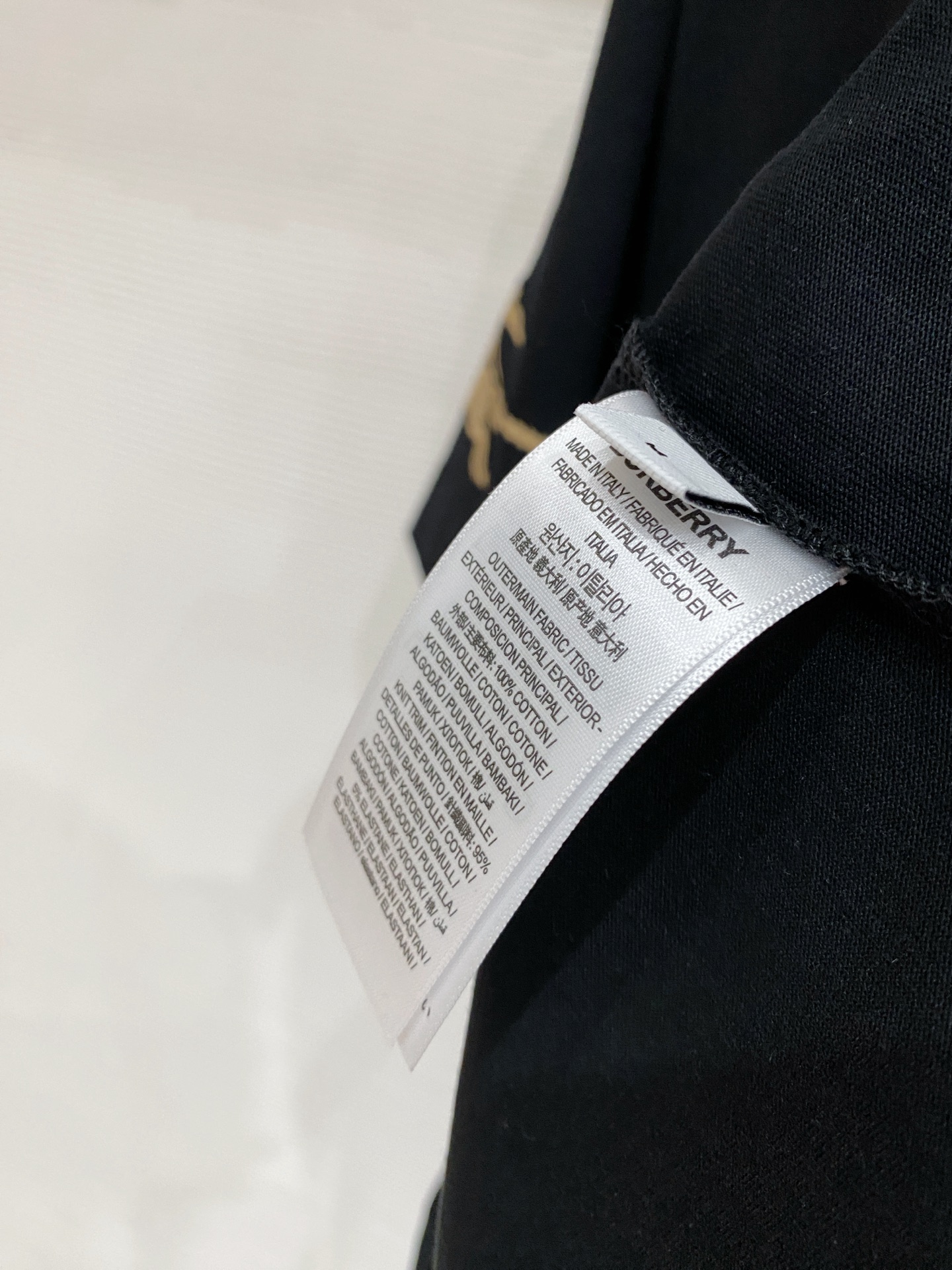 Burberry Basic Clothing Cotton Black S-l-xxl