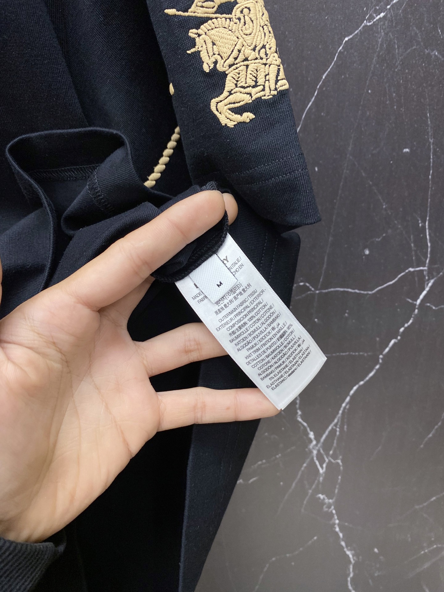 Burberry Basic Clothing Cotton Black S-l-xxl