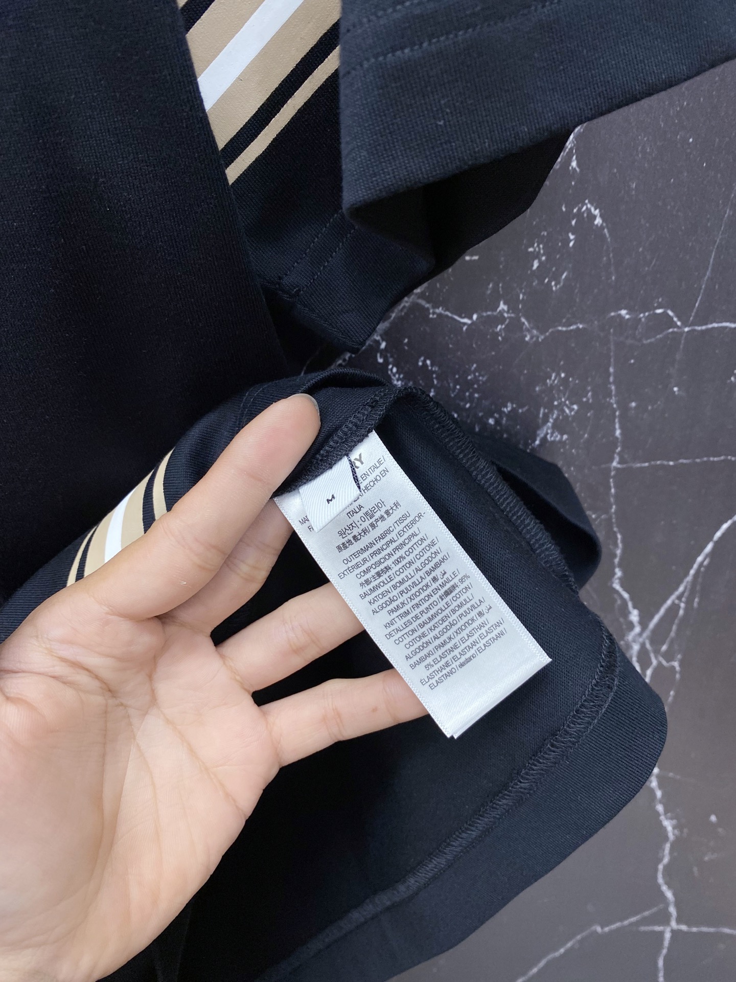 Burberry Basic Clothing Cotton Black S-l-xxl