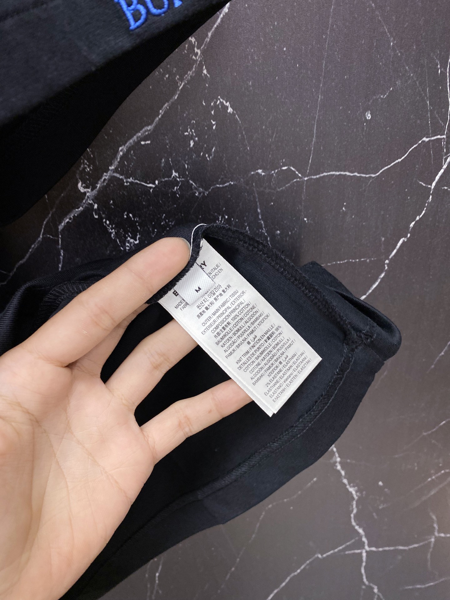 Burberry Basic Clothing Cotton Black S-l-xxl