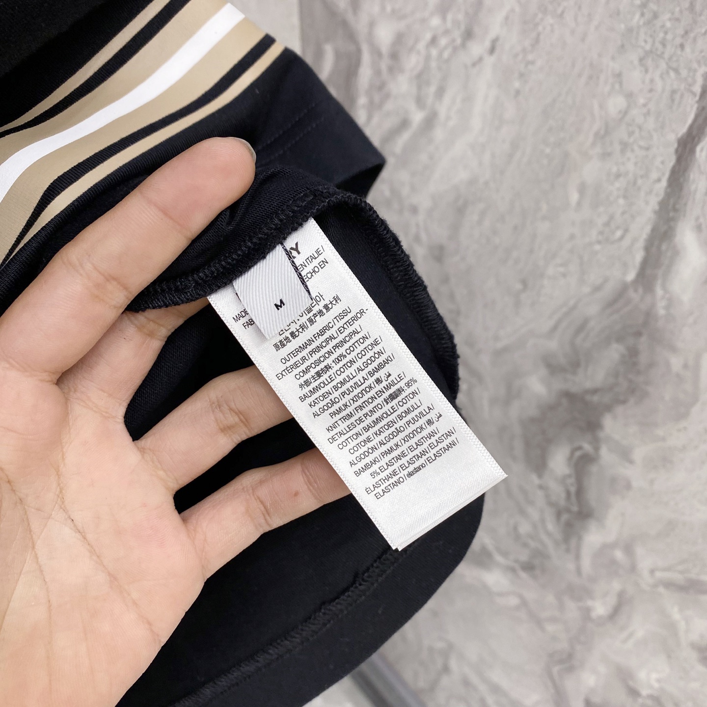 Burberry Basic Clothing Cotton Black S-l-xxl