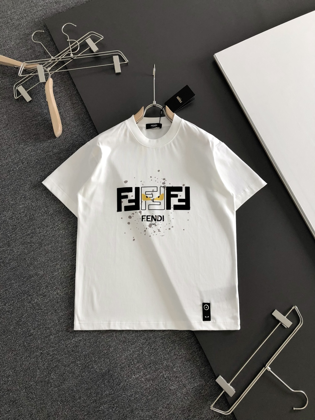 Fendi Couple Basic Clothing Cotton Loose Fit S-xxl