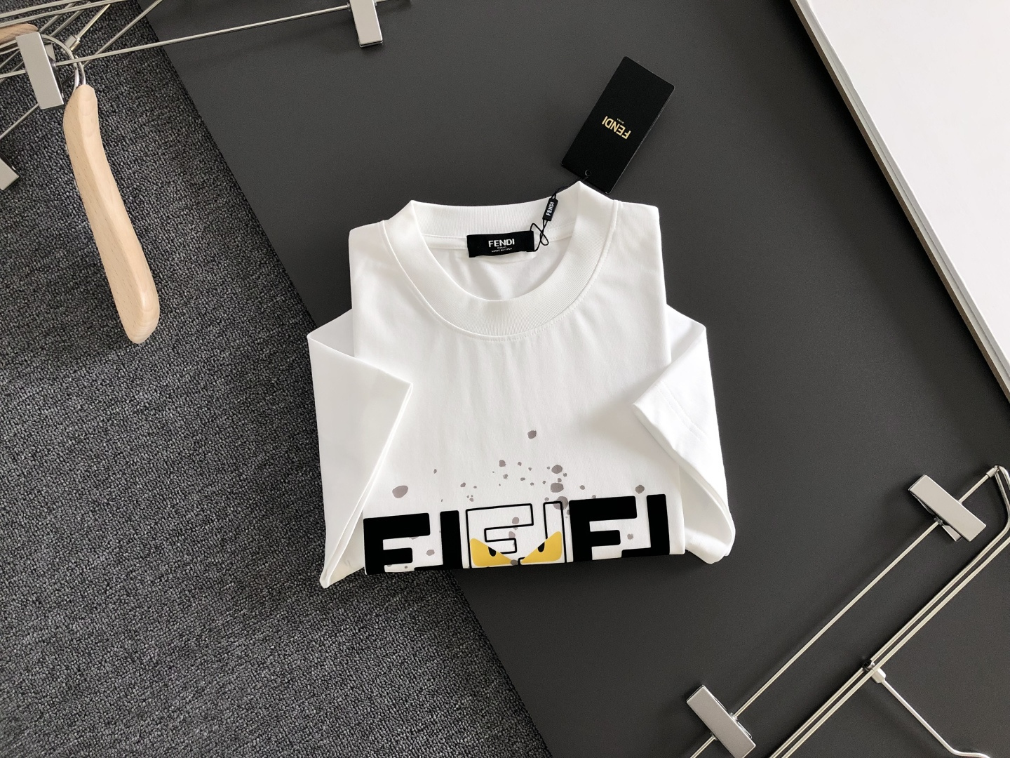 Fendi Couple Basic Clothing Cotton Loose Fit S-xxl