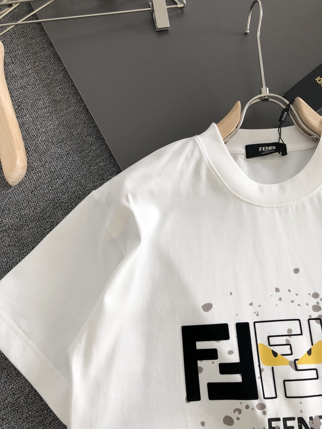 Fendi Couple Basic Clothing Cotton Loose Fit S-xxl