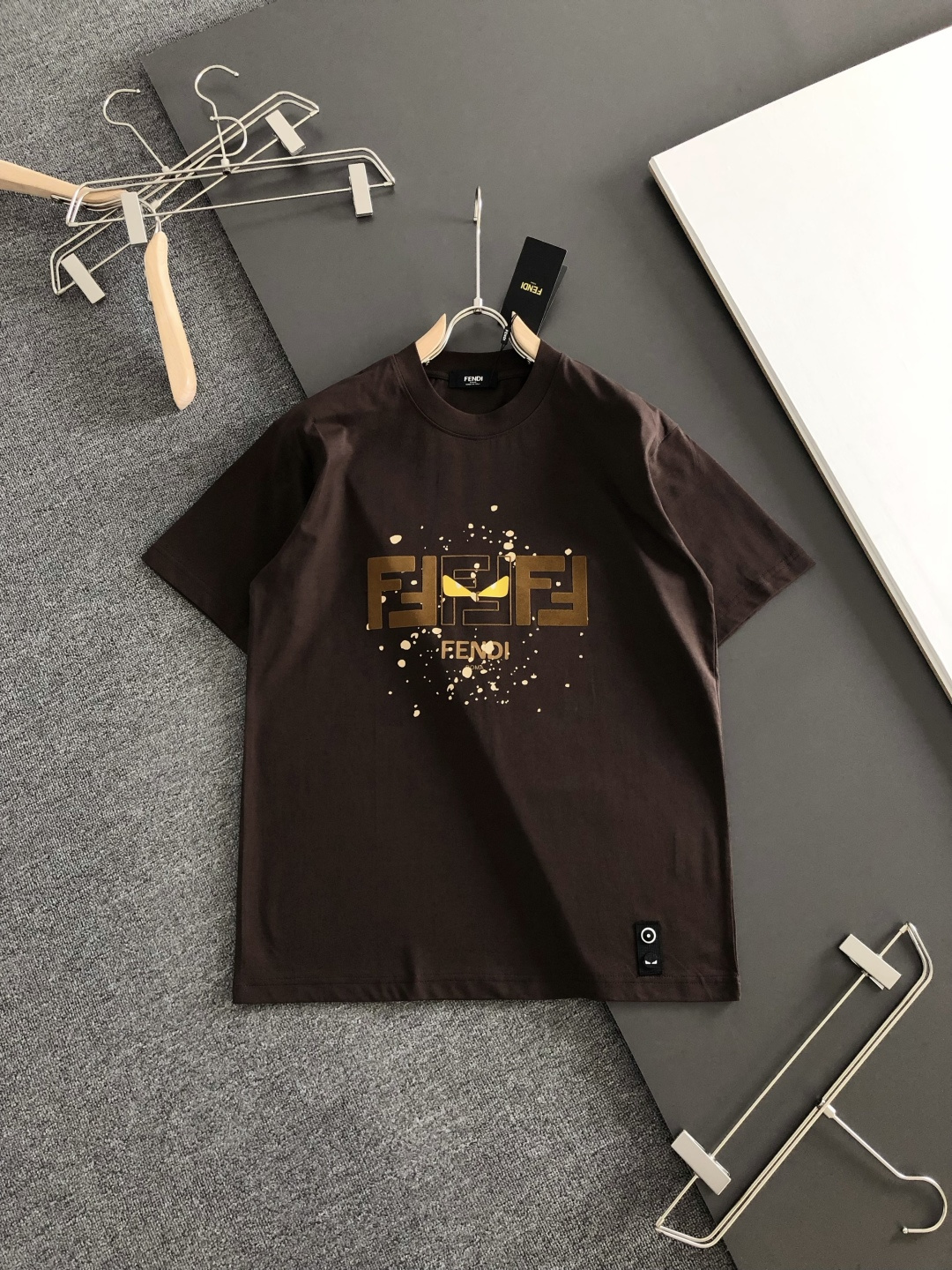 Fendi Couple Basic Clothing Cotton Loose Fit S-xxl