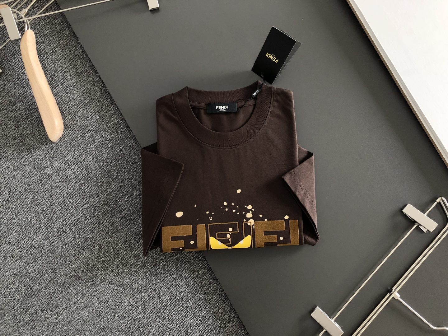 Fendi Couple Basic Clothing Cotton Loose Fit S-xxl