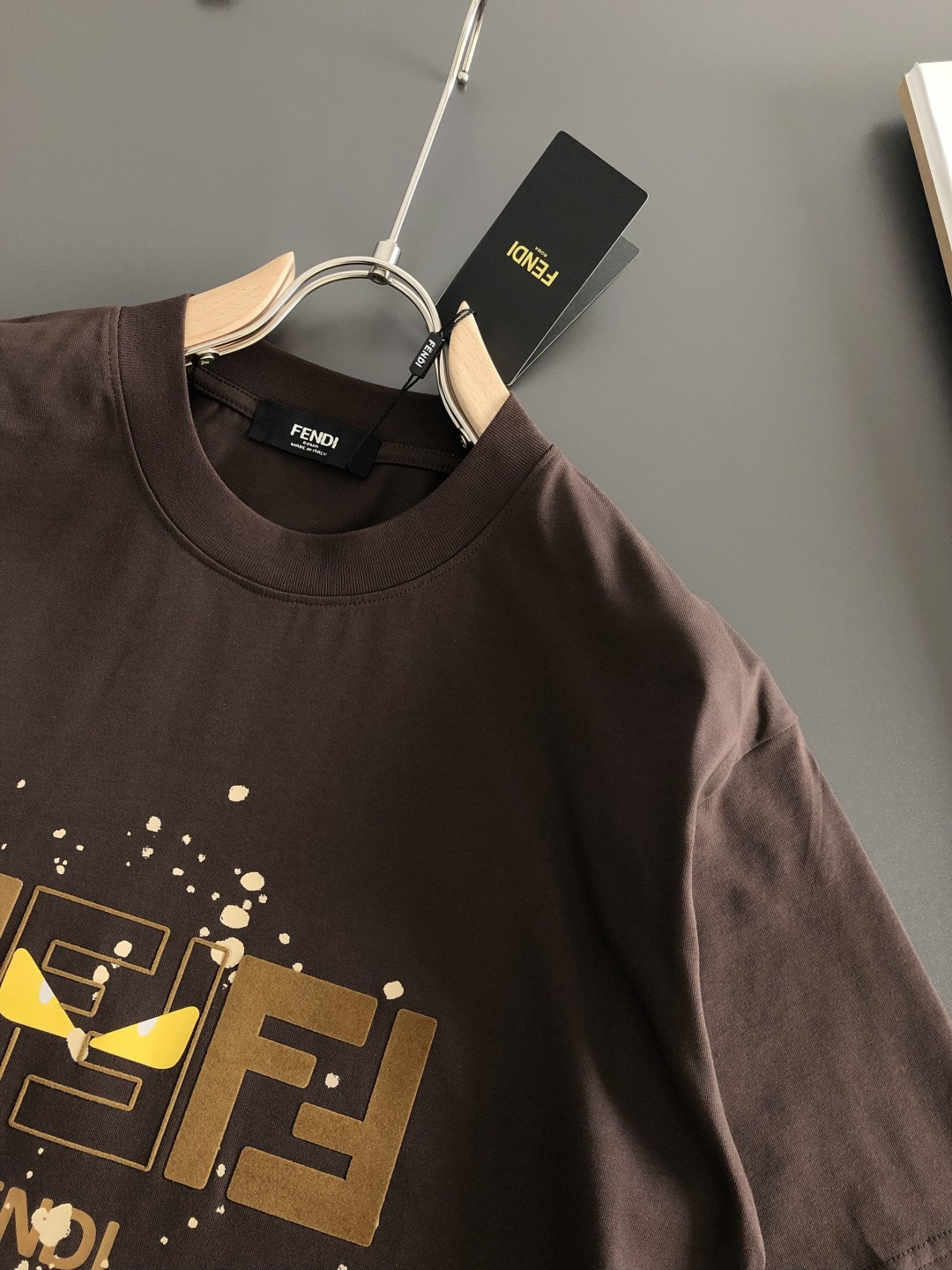 Fendi Couple Basic Clothing Cotton Loose Fit S-xxl