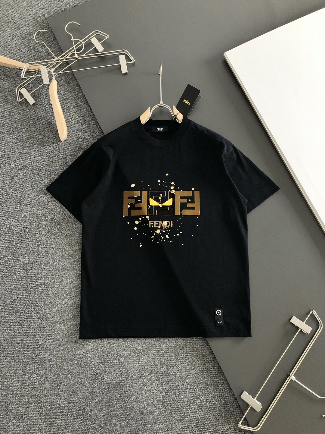 Fendi Couple Basic Clothing Cotton Loose Fit S-xxl