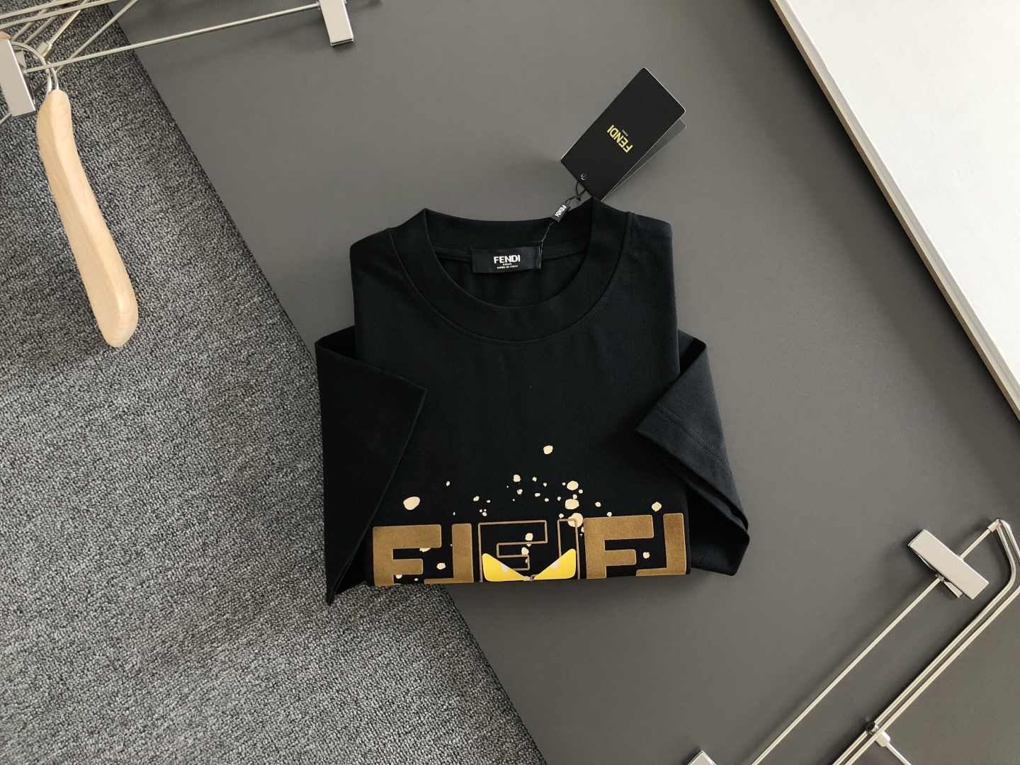 Fendi Couple Basic Clothing Cotton Loose Fit S-xxl