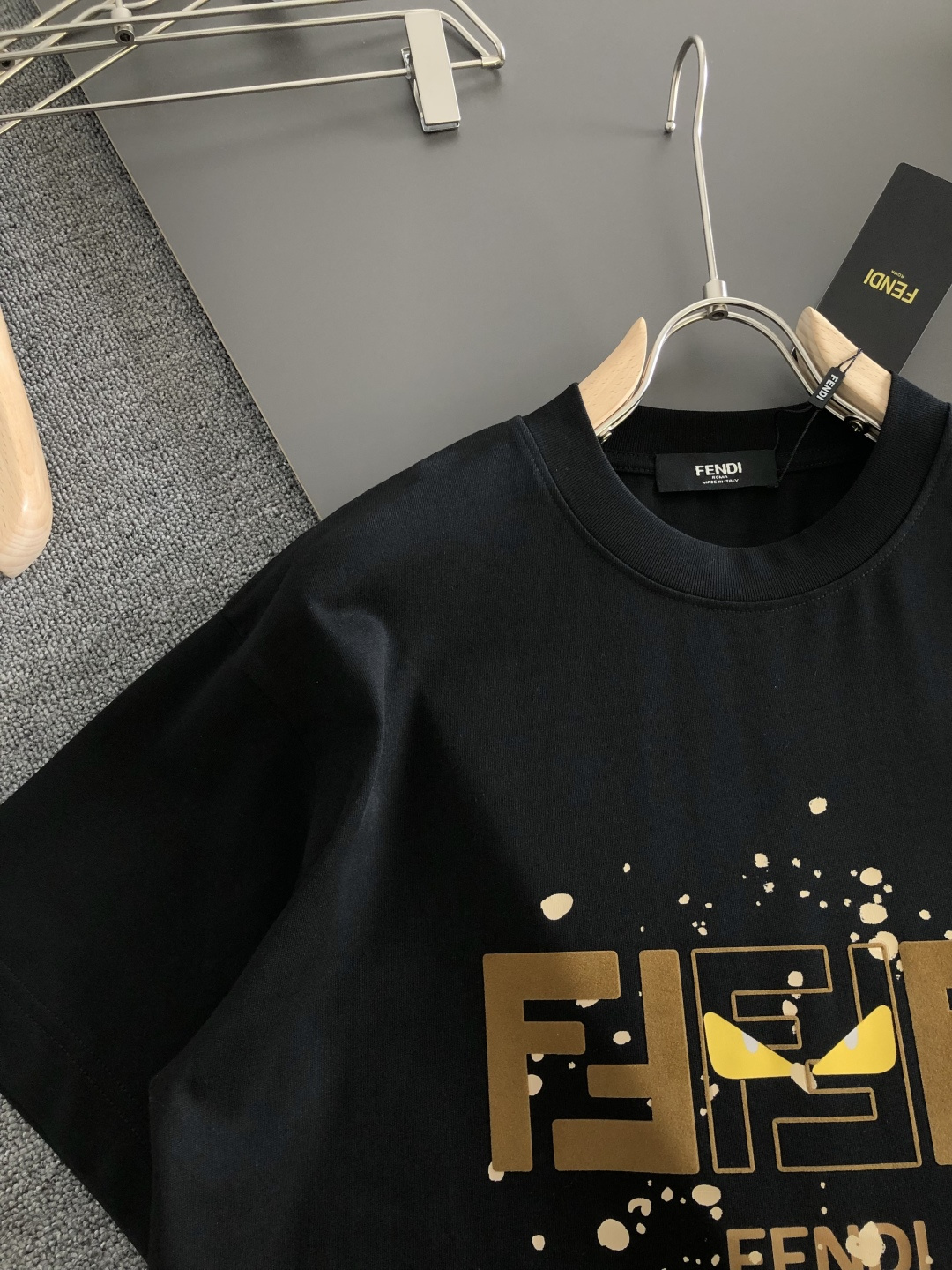 Fendi Couple Basic Clothing Cotton Loose Fit S-xxl