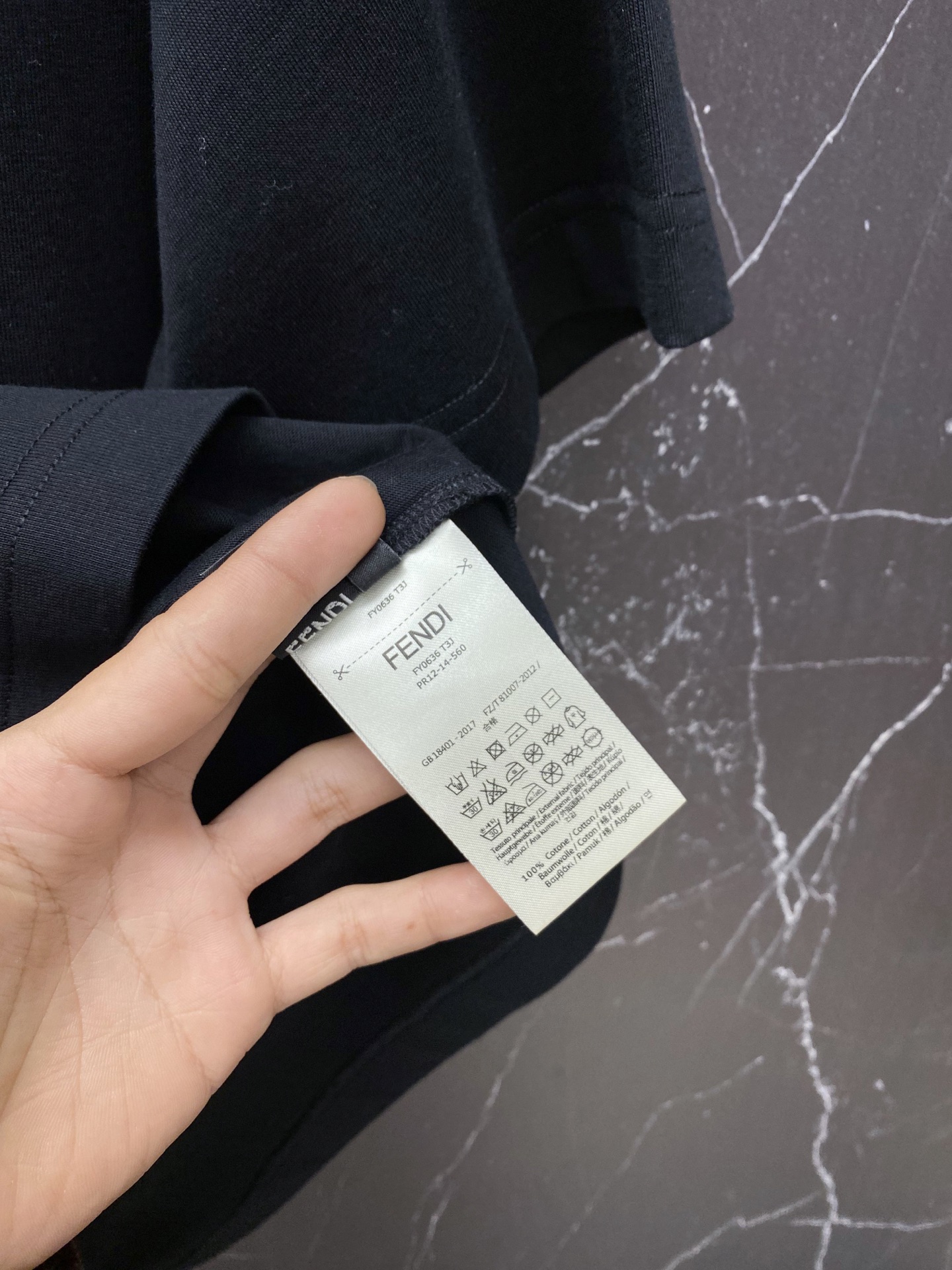 Fendi Basic Clothing Cotton Black S-l-xxl