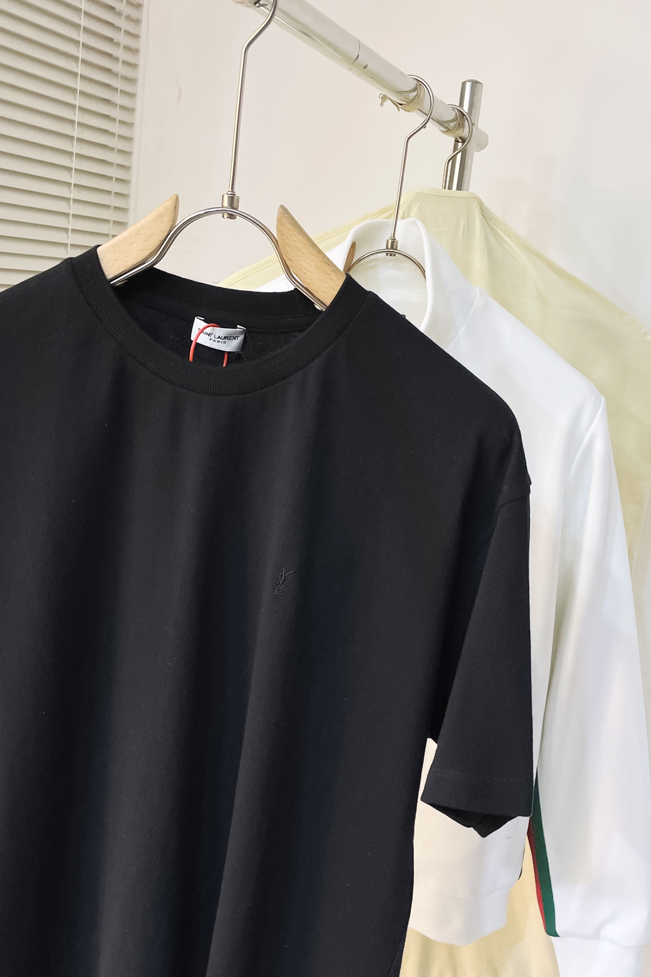 Saint Laurent Basic Clothing Cotton Gray S-l-xl