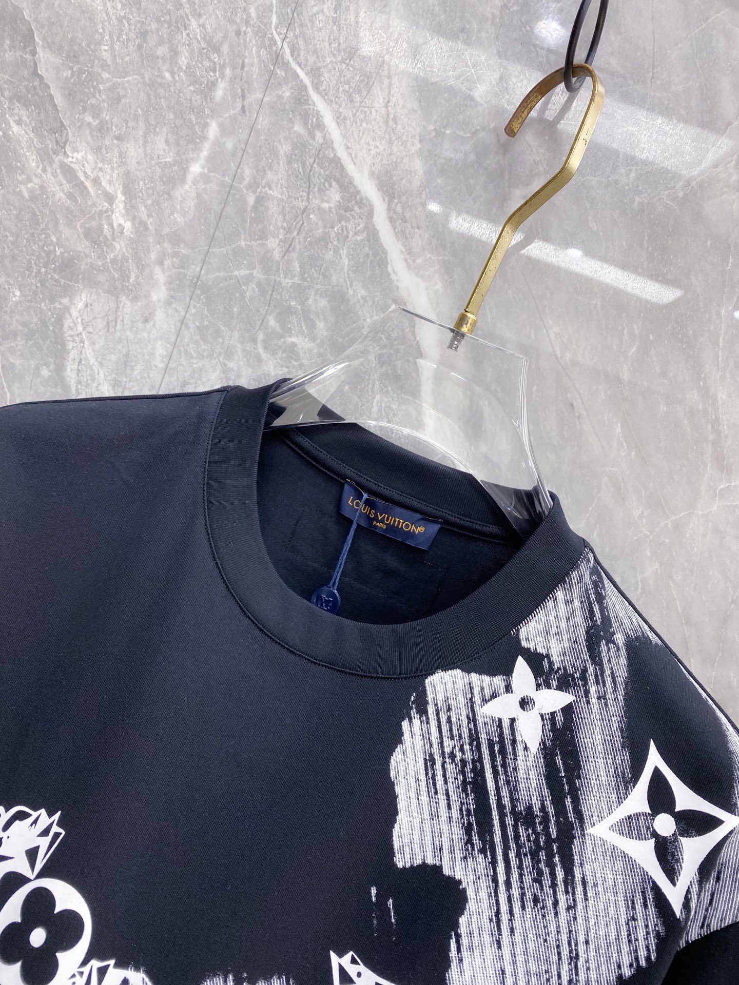 Louis Vuitton Basic Clothing Cotton Black S-l-xxl