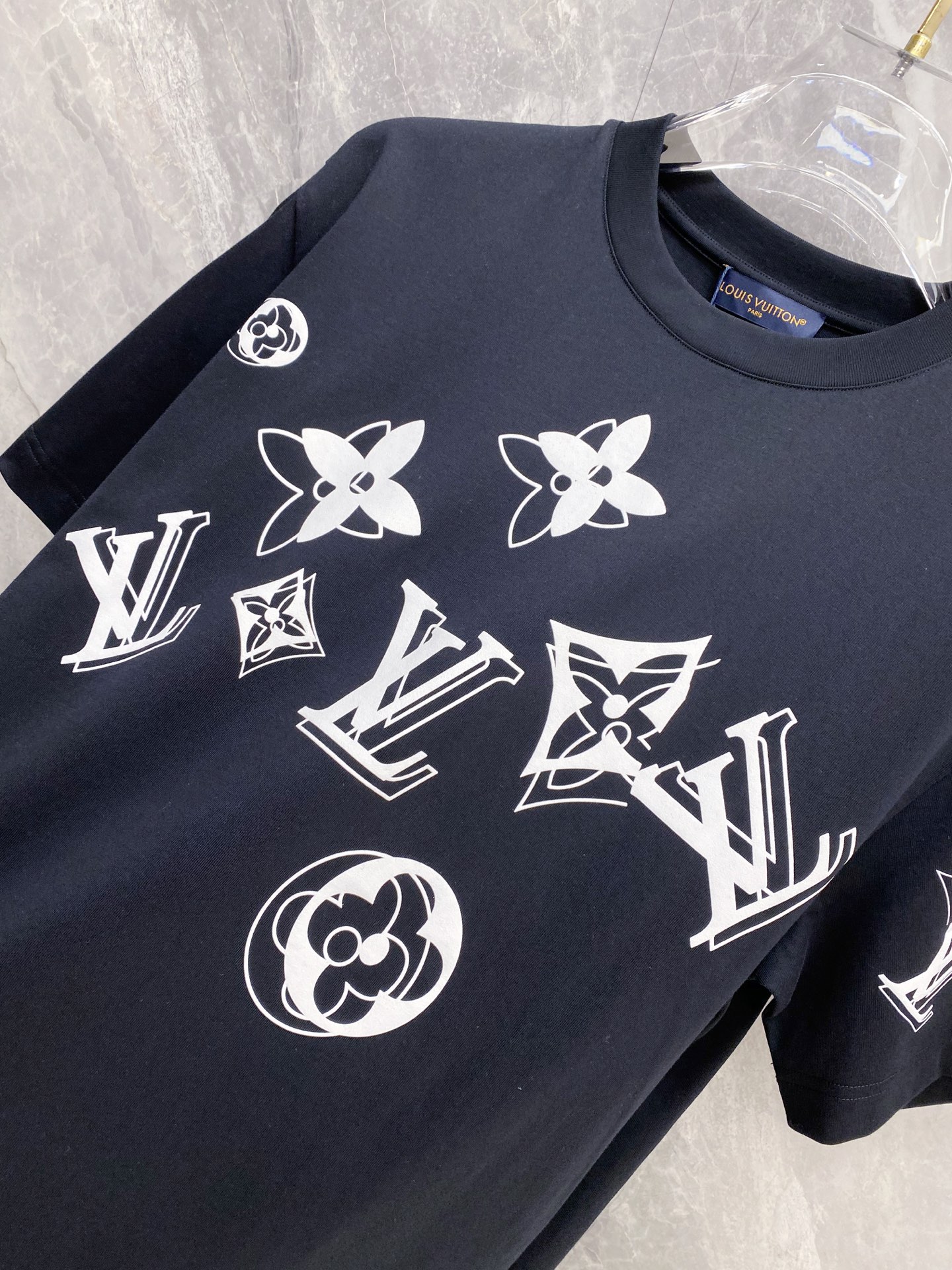 Louis Vuitton Basic Clothing Cotton Black S-l-xxl