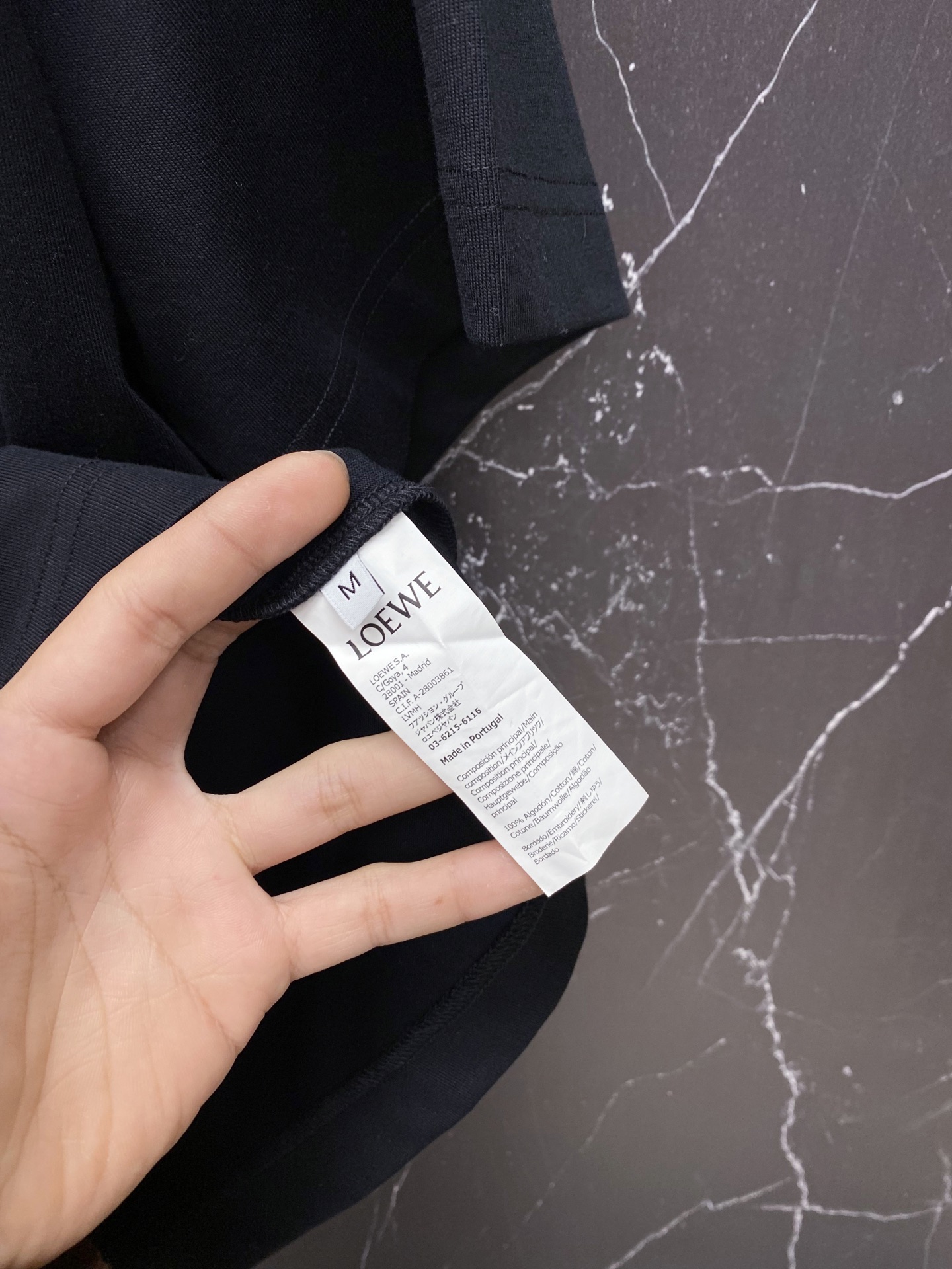 Loewe Basic Clothing Cotton Black S-l-xxl