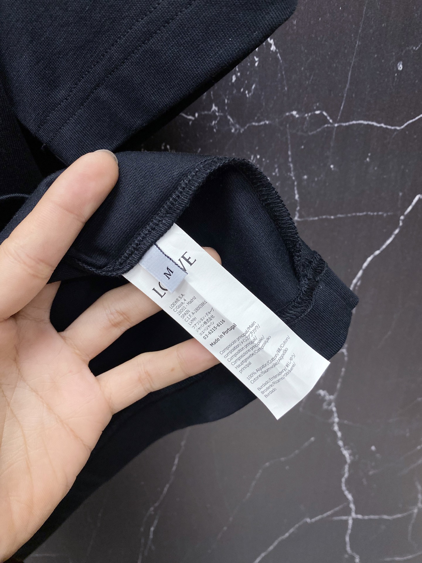 Loewe Basic Clothing Cotton Black S-l-xxl