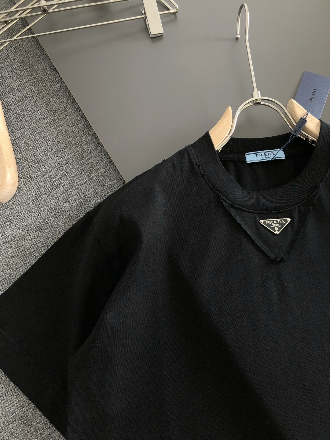 Prada Couple Basic Clothing Cotton Loose Fit S-xxl