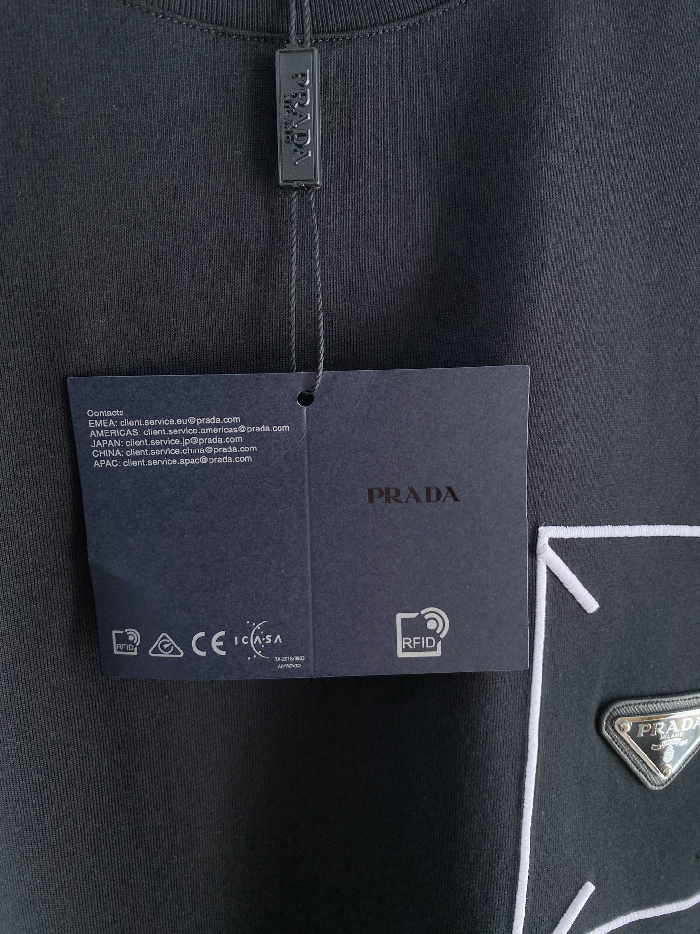 Prada Basic Clothing Cotton Black S-l-xxl