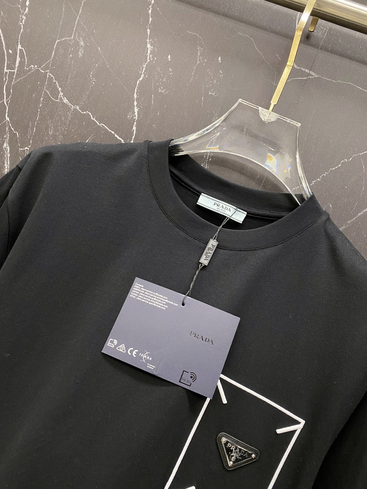 Prada Basic Clothing Cotton Black S-l-xxl