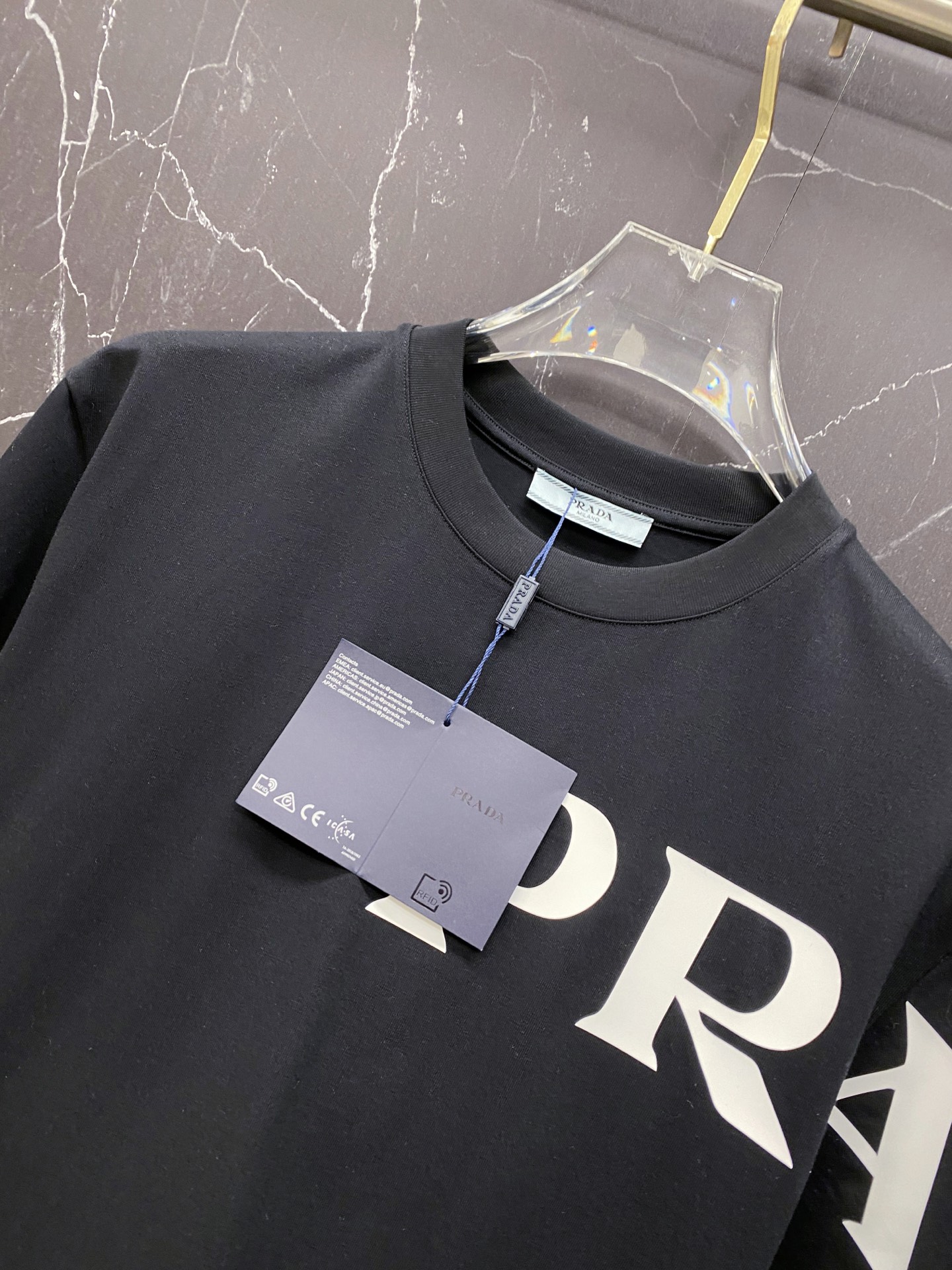 Prada Basic Clothing Cotton Black S-l-xxl