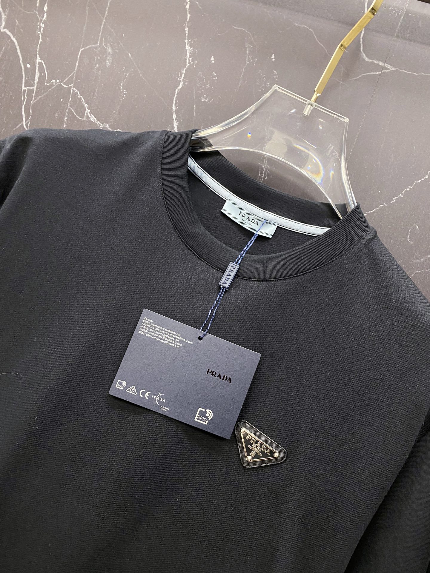 Prada Basic Clothing Cotton Black S-l-xxl