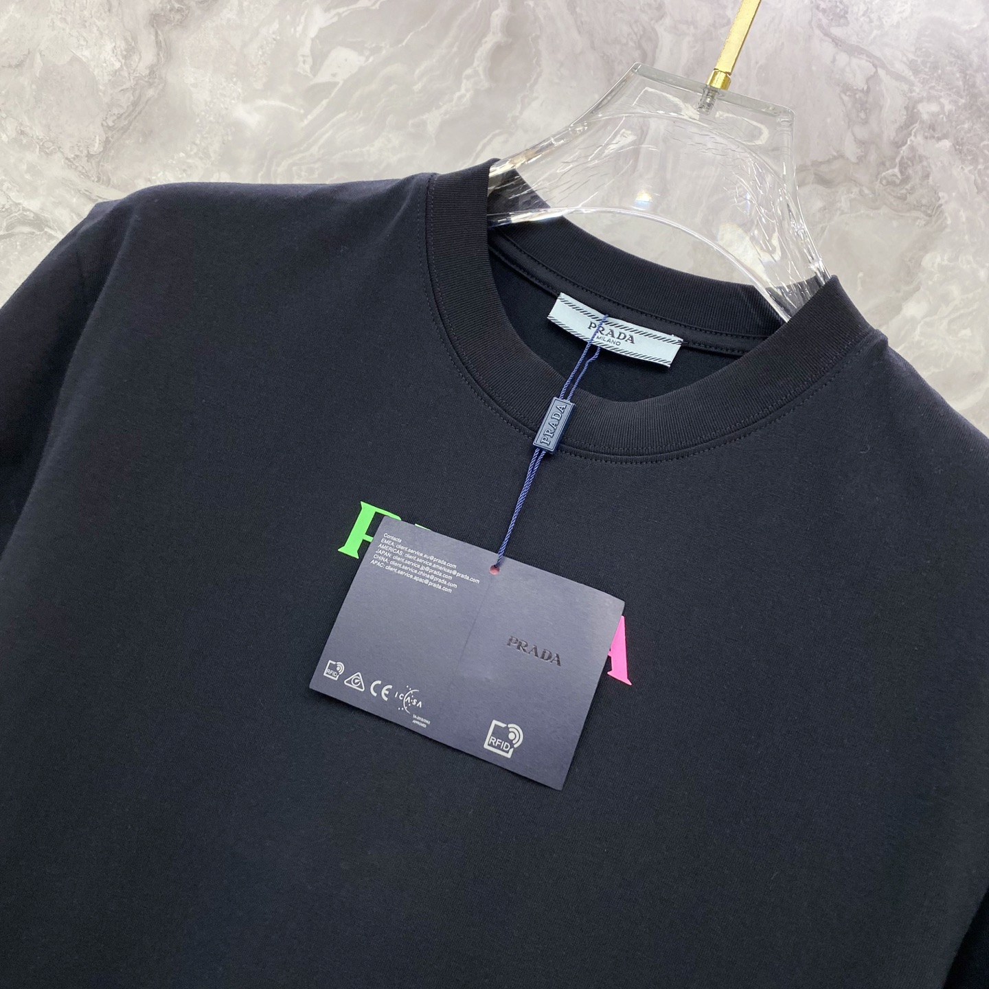 Prada Basic Clothing Cotton Black S-l-xxl