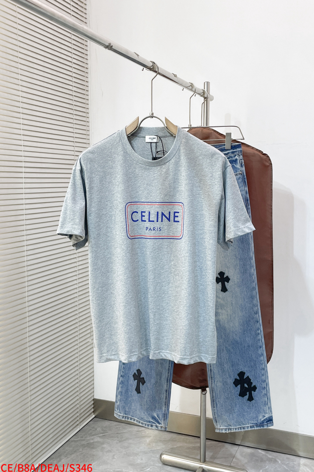 Celine Basic Clothing Cotton White Printed S-l-xl