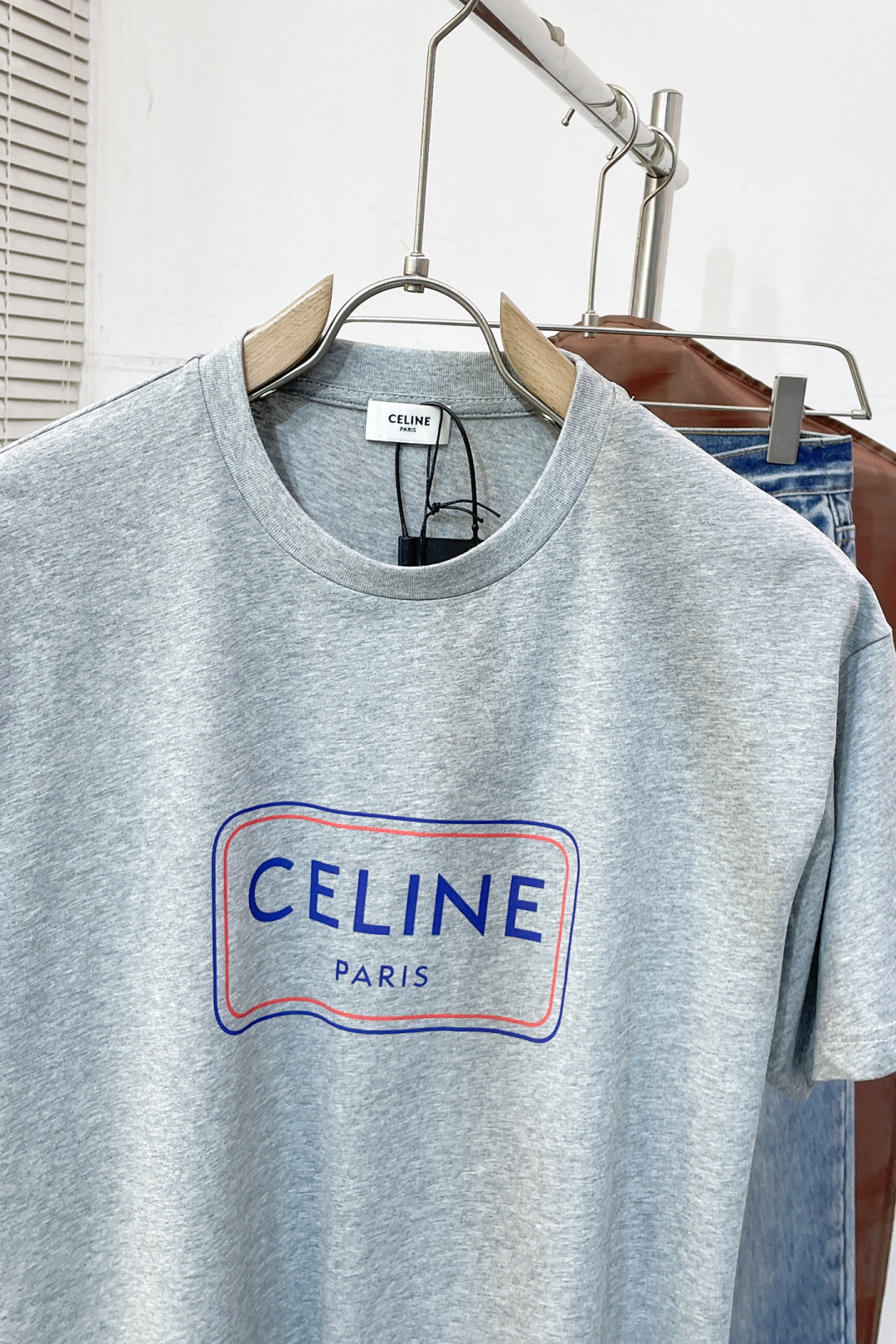 Celine Basic Clothing Cotton White Printed S-l-xl