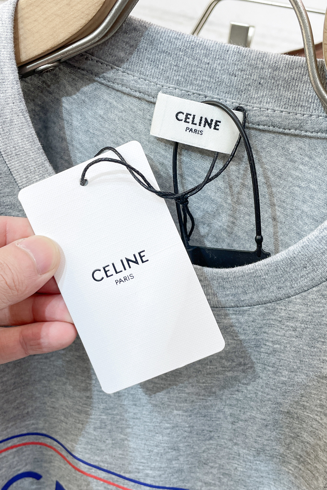 Celine Basic Clothing Cotton White Printed S-l-xl