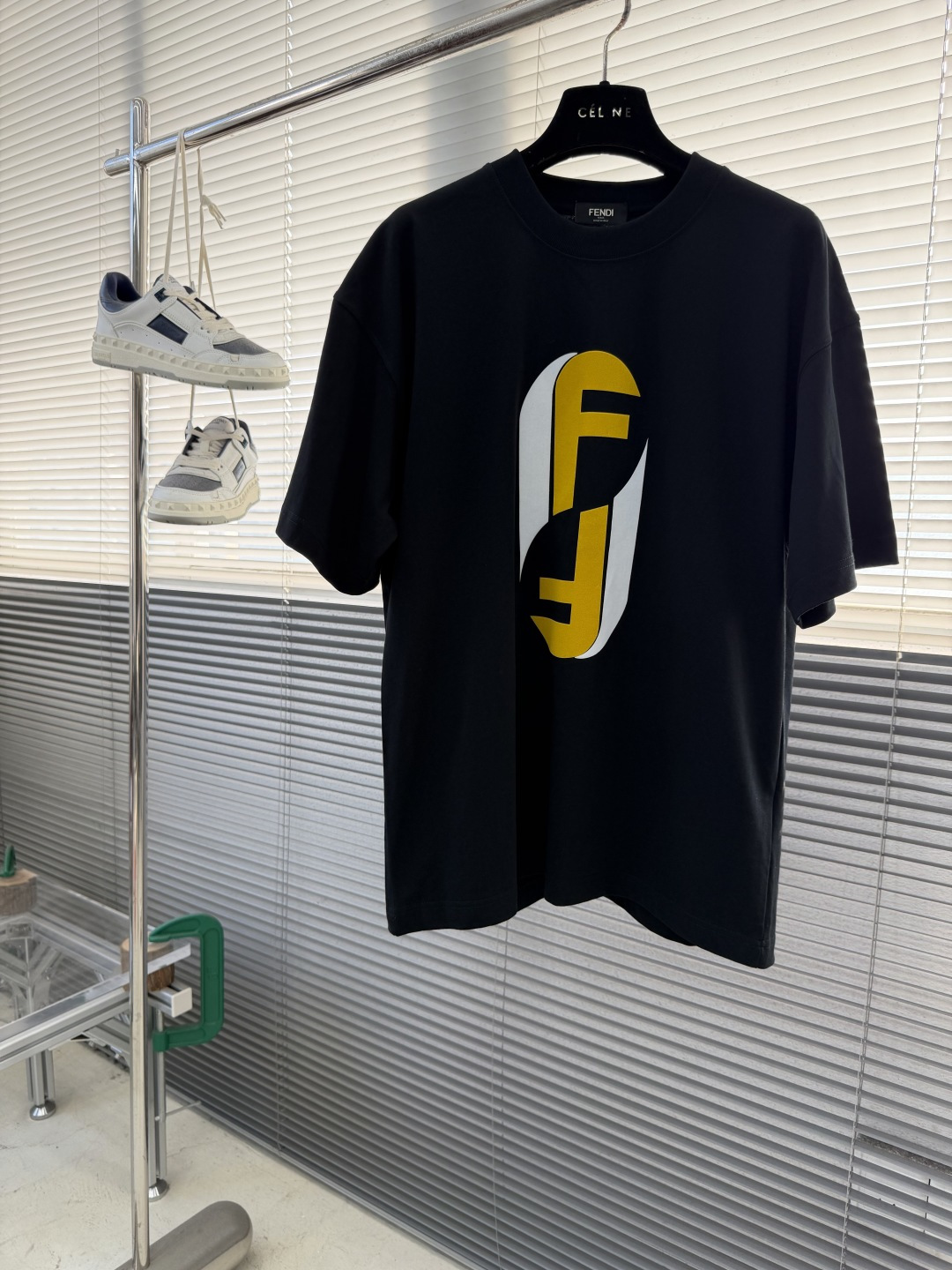 Fendi Couple Basic Clothing Cotton Black Printed S-xxl