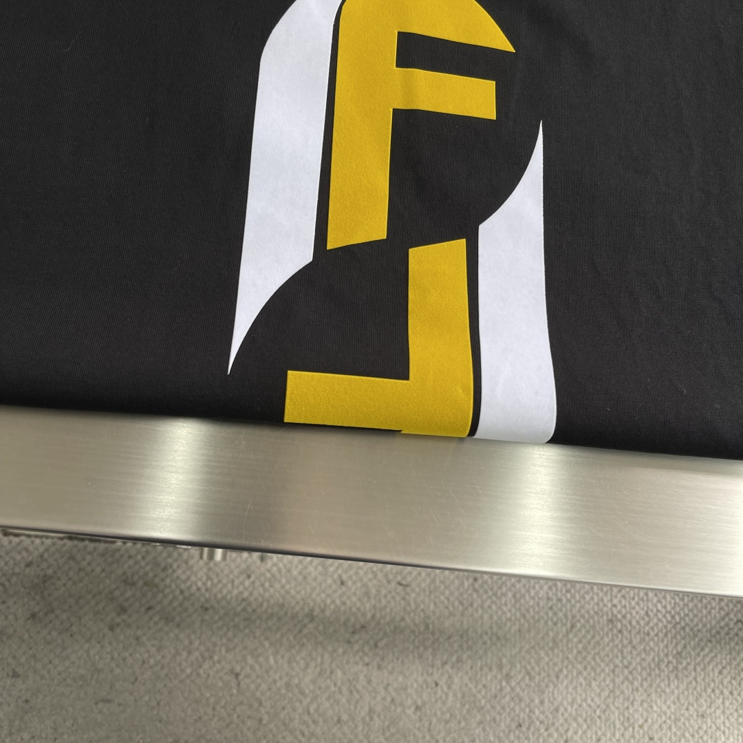 Fendi Couple Basic Clothing Cotton Black Printed S-xxl