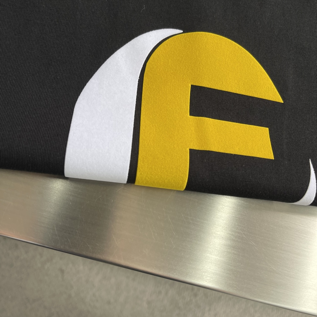 Fendi Couple Basic Clothing Cotton Black Printed S-xxl