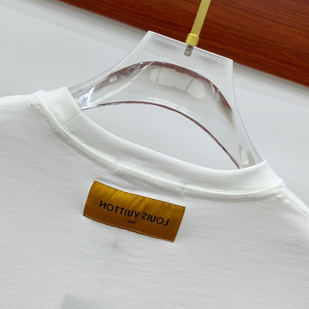 Louis Vuitton Basic Clothing Cotton White Printed S-m-l-xl