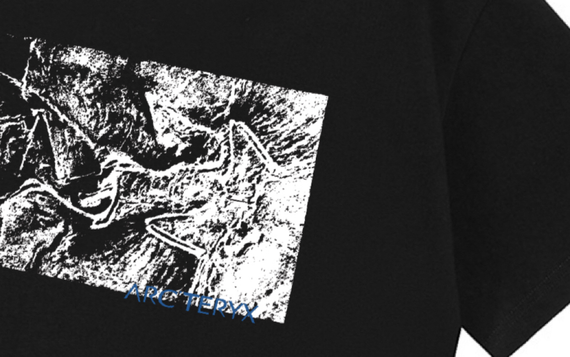 Arcteryx Basic Clothing Black Printed Xs-s-m-l