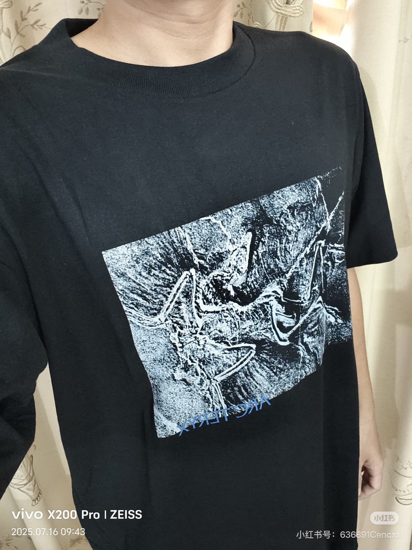 Arcteryx Basic Clothing Black Printed Xs-s-m-l